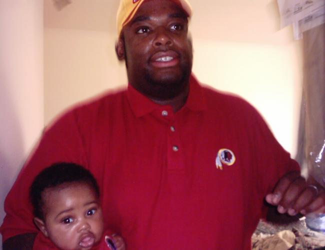 Louis and Trey in Redskins Stuff